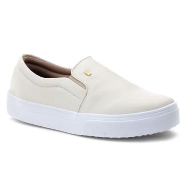 Imagem de Sapatilhas Slip-On Lacoste em Couro Preto, Sola Branca Almofadada, 24 cm (Off White, BR, Adulto, Numérico, 34)