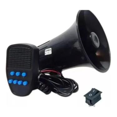 Imagem de CORNETA SIRENE MODELO MEGAFONE AUTOMOTIVA 12V