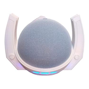 Imagem de Suporte de Parede para Echo Dot 4ª e 5ª Geração, com LED, Branco (Branco)
