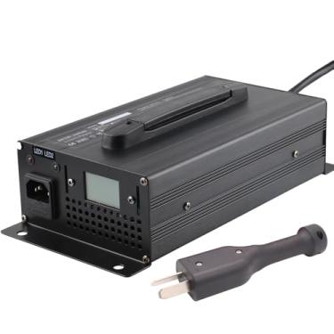 Imagem de Carregador de bateria de carrinho de golfe 36V 25AMP Carregador portátil de carrinho de golfe 36V Com tela LCD, Para carregamento de bateria de chumbo-ácido,36V 25A with Big Crowfoot