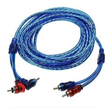 Imagem de Car Amplifier Cable Installation Wiring RCA Copper Wire Vehicle Digital Stereo Hi-fi A-dio Cable 2m (Size : Blue5m)