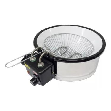 Imagem de Fritadeira Elétrica Industrial 4 Litros Tacho Esmaltado Redondo (220V) 1500 Watts 50°C à 300°C