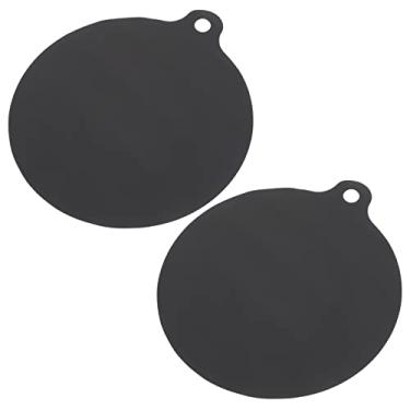 Imagem de KALLORY 2 peças de tapete de fogão de indução, protetor de arranhões de silicone para fogão, almofada redonda com isolamento térmico