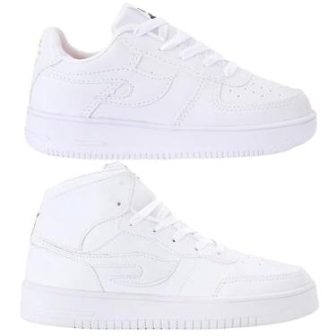 Imagem de Kit 2 Pares Tenis Infantil Menina e Menino Hart Star Calce Facil Cano Baixo e Cano Alto Tipo Leve (BOTINHA BRANCA + TENIS BRANCO, BR, Criança de 9 a 12 anos, Numérico, 29)