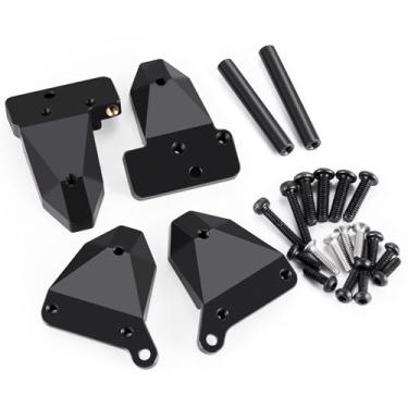 Imagem de MORFUM Torres de choque superior do eixo dianteiro e traseiro de latão contrapeso resistente 57 g compatível com 1/18 Tra-xxas TRX4M RC Crawler Car Upgrade Parts Conjunto de montagens de choque