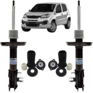 Imagem de Par De Amortecedores Dianteiros Nakata Uno Attractive 2010 A 2021 + Kit Batente Original Axios