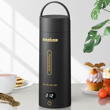 Imagem de Stariver Chaleira elétrica de viagem, chaleira elétrica pequena portátil para chá e café, chaleira de água quente com 4 controles de temperatura e mantém quente, aço inoxidável 304 desligamento