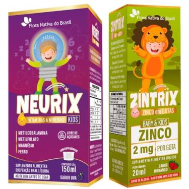 Imagem de KIT NEURIX + ZINTRIX - Flora Nativa (150ml, Uva)