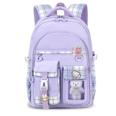 Imagem de Mochila PRLINJSK Girls Purple School 43x19x32cm com acesso