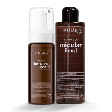 Imagem de Rituária Kit Dupla Limpeza Facial, Água Micelar 9 em 1 200ml e Espuma de Limpeza Gentil 140ml, Pele Limpa e Saudável
