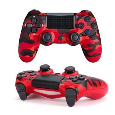 Imagem de Controle Joystick Sem Fio Compatível Ps 4 Camuflado Wireless Manete Bl