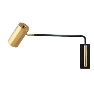 Imagem de Luminária de parede ajustável de luxo American Iron Arts Gold Creative para sala de jantar, quarto, bar, cozinha, corredor, estudo