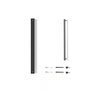 Imagem de Números de casa flutuantes modernos de 30,48 cm | Números grandes de metal para casa ao ar livre | Números de endereço residencial revestidos com preto à prova