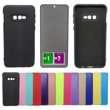 Imagem de Kit Capa Aveludada Para Galaxy S10e + Pelicula Privacidade - Mustangsh