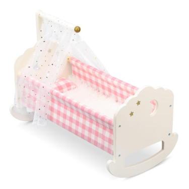 Imagem de Conjunto de berço Baby Doll Pithfor Wooden para bonecas de 18 polegada