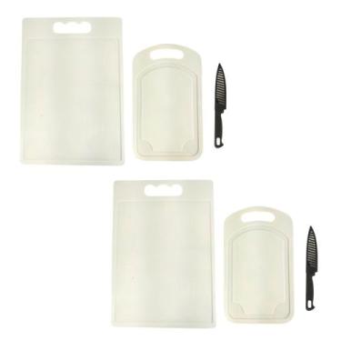 Imagem de 2 Kit cozinha 2 tabuas e 1 faca RD1427 - shopmanu