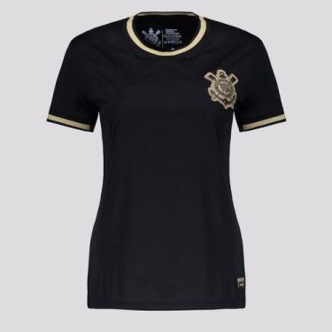 Imagem de Camisa Corinthians Classic Feminina Preta - Coimbra, P