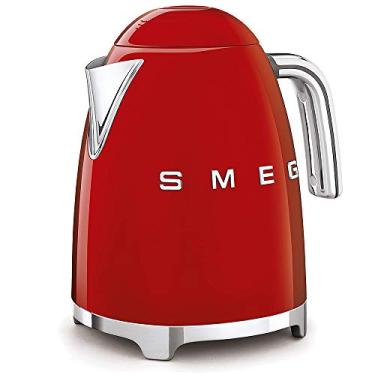 Imagem de Smeg KLF03RDUS Chaleira elétrica estética estilo retrô anos 50 com logotipo em relevo, vermelha