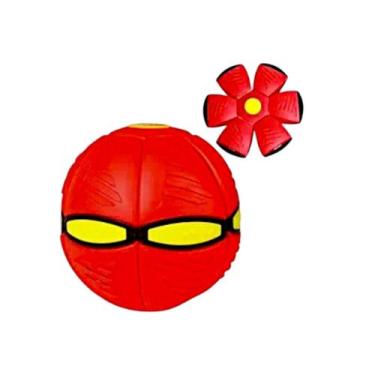 Imagem de Brinquedo Bola Magica Disco Voador com Led 2 em 1 - GEKOI, Vermelho