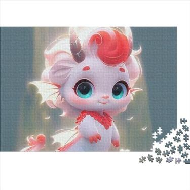 Imagem de Quebra-cabeça dragão bebê adultos divertido 500 peças bonito desenho animado educação jogo decoração brinquedo alívio estresse brinquedo jogo intelectual relaxamento e inteligência 500 peças (52 x 38