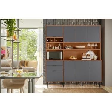 Imagem de Armário de Cozinha de 1,80 Completo kit com Balcão Viena Lukaliam, JEQ