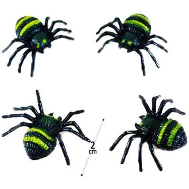 Imagem de 08 Aranhas Brinquedo Plástico Pegadinha Assustar Amigos. - Ark Toys