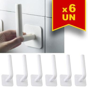 Imagem de Kit 6 Ganchos Multiuso Adesivo Sem furo Sem sujeira - Yaay