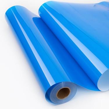 Imagem de IRON-ON HTV Rolos De Vinil Transferência Térmica Azul Neon 30 Cm X 6 M Para Passar A Ferro Design Faça Você Mesmo, Todos Os Cortadores E Máquinas Prensagem
