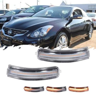 Imagem de TurningMax Para Nissan Altima 2007, 2008, 2009, 2010, 2011, 2012, 2013, Espelho Lateral, Luzes De Seta, Lente Transparente 26442Zx50A, 26443Zx50A