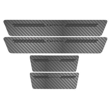 Imagem de Kit Soleira Protetora Porta Premium Black Carbono - Sonic - Jhow Adesi