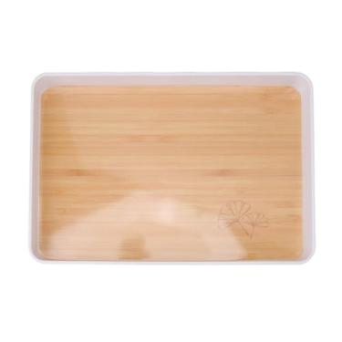 Imagem de Organizador de bandeja de servir de plástico retangular para documentos Livros Cosméticos Escritório Home Solução Durável de Armazenamento (35x23cm / 13.8x9.1in)