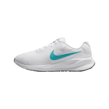 Imagem de Nike Tênis de corrida masculino Revolution 7 Road (FB2207-103, branco/platina pura/cacto empoeirado) tamanho 38