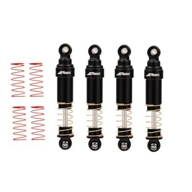 Imagem de NMNRC Amortecedores de alumínio simulado de 50 mm TRX4M para 1/18 TRX-4M série amortecedores dianteiros e traseiros atualizados parte preta