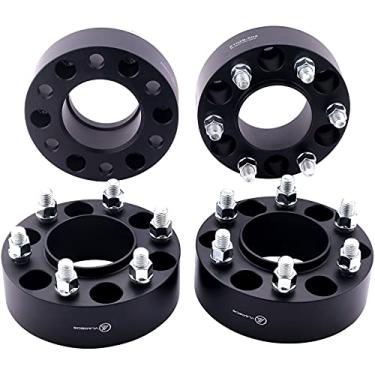 Imagem de VLAOSCHI Espaçadores de roda Hubcentric preto forjado 6x5,5 polegadas 2 polegadas com pinos 12x1,5 furo de cubo 93,1 mm compatível com Ford 6 Lug 6x139,7 para 2019+ Ranger (EUA) | 2021+ B-Ronco (não
