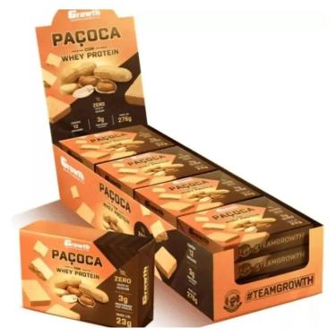 Imagem de Paçoca Com Whey Protein Display C/ 12un - Growth Supplements Paçoca
