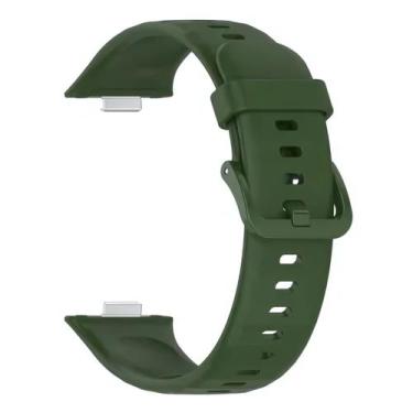 Imagem de Pulseira Silicone Compatível Com Huawei Watch Fit 3 - Poolsy, Verde