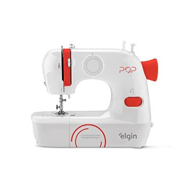 Imagem de Máquina de Costura POP Elgin BL-1009 Portátil 9 pontos Vermelho e Branco Bivolt