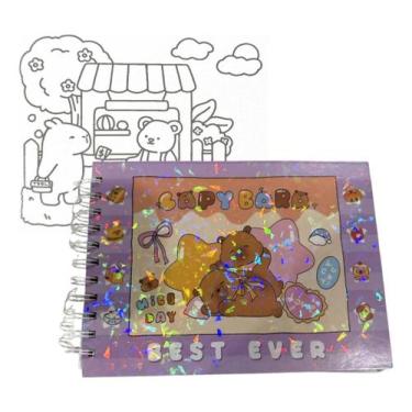 Imagem de Livro De Colorir Pintar Bobbie Capivara Capa Dura 50 Páginas - Bobbie 