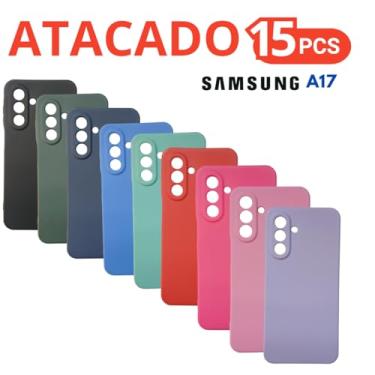 Imagem de Kit 15 Capa Capinhas Coloridas Compatível Para Galaxy A17 4G (Sortidas) (Sortidas)