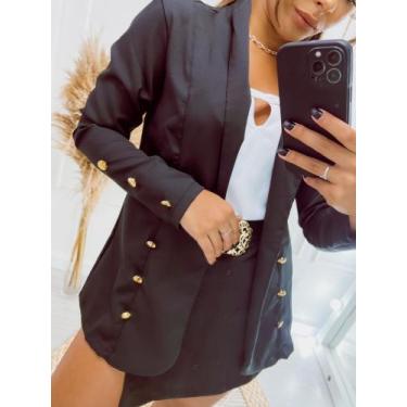 Imagem de Blazer Feminino Alfaiataria Basico - MCLUBE, GG