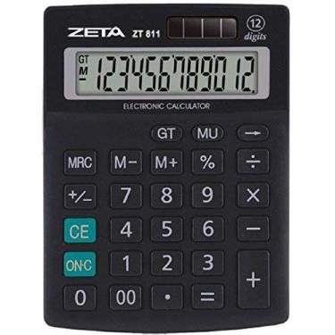 Imagem de Calculadora De Mesa 12 Dig. Zeta Zt811 Preta - PROCALC