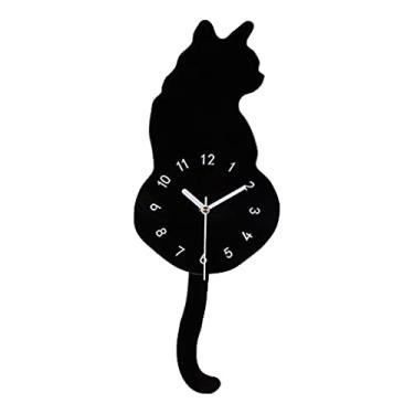 Imagem de Ｂｅｓｇａ Relógio de Parede de Quartzo Acrílico com Pêndulo Silencioso para Sala de Estar, Quarto, Cozinha, Banheiro, Decoração Escolar, 170x430mm