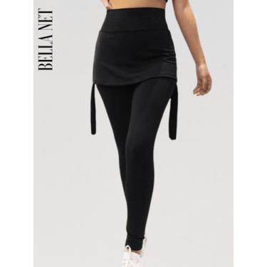 Imagem de Calça Legging Esportiva Academia Yoga Cintura Alta Saia Tapa Bumbum Ca