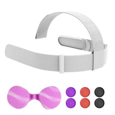Imagem de Head Strap for Oculus Quest 2 Headset, Original Replacement Head Strap Compatible with Meta Quest 2, VR Accessories with 3 Pair Thumb Grip Caps and Lens Cover for Oculus Quest 2
