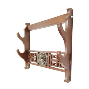 Imagem de BLWOTMOR Suporte para Flauta Chinesa, Suporte Decorativo para Samurai, Suporte de Mesa para Exibição de Todas As Espadas para Entusiastas de Espadas, 2 camadas