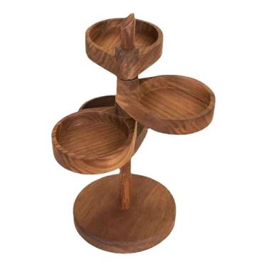 Imagem de Fiocias Organizador de Joias, Pequena Caixa de Joias para Mulheres, Suporte para Exibição de Joias, Estojo para Brincos, Colares, Pulseiras, Grampo de Cabelo, Marrom