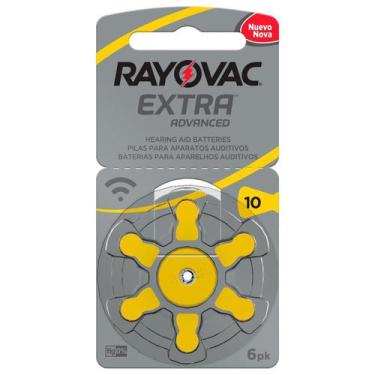 Imagem de Bateria Auditiva Tamanho 10 Com 6 10Aux-6Xebra - Rayovac