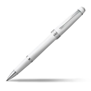 Imagem de Cross Caneta esferográfica recarregável Bailey Light apresentada em uma caixa de presente diária - ponta média, tinta preta, branco polido