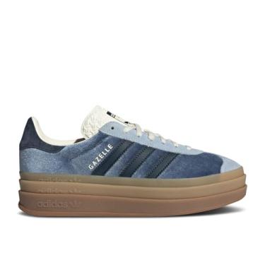 Imagem de adidas Originals Tênis feminino Gazelle Bold, Tinta Preloved Ink/Aurora Ink/Wonder Blue, 34