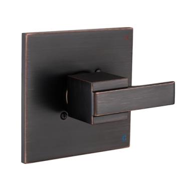 Imagem de Substituição para kit de acabamento de chuveiro quadrado série Delta 13/14, capa de chuveiro com alça (válvula e catridge não incluídos) - Bronze polido a óleo